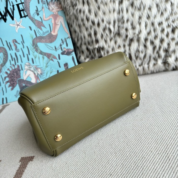NIGO Loewe Madrid Women's Solid Color Letter Logo Gold Hardware Cowhide Handbag Shoulder Bag Bags #nigo77356