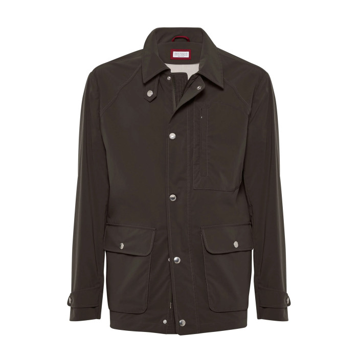 NIGO Brunello Cucinelli Men's Spring And Autumn Solid Color Lapel Long Sleeve Water-Resistant Bonded Cotton Unlined Field Jacket Ngvp #nigo1812