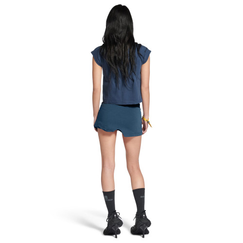 NIGO Balenciaga Women's Vip Team Logo Shrunk T-shirt In Dark Blue Spring And Summer Fashion Trend Short Embroidery Logo Retro Casual T-shirt Top Ngvp #nigo1725