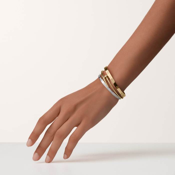 NIGO Cartier Juste Un Clou Bracelet Head And Tail Set With Diamonds Narrow Solid Color Nail Bracelet Jewelry Accessories #nigo81329