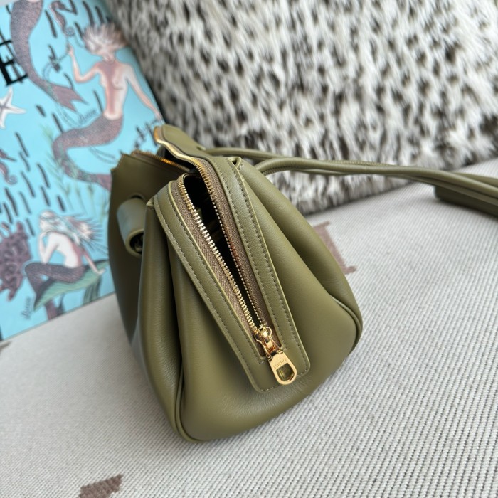 NIGO Loewe Madrid Women's Solid Color Letter Logo Gold Hardware Cowhide Handbag Shoulder Bag Bags #nigo77356