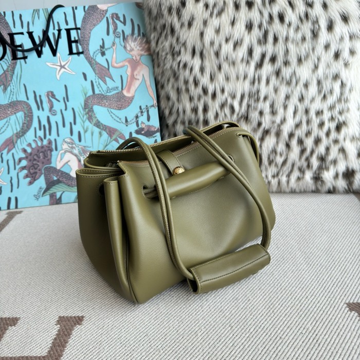 NIGO Loewe Madrid Women's Solid Color Letter Logo Gold Hardware Cowhide Handbag Shoulder Bag Bags #nigo77356