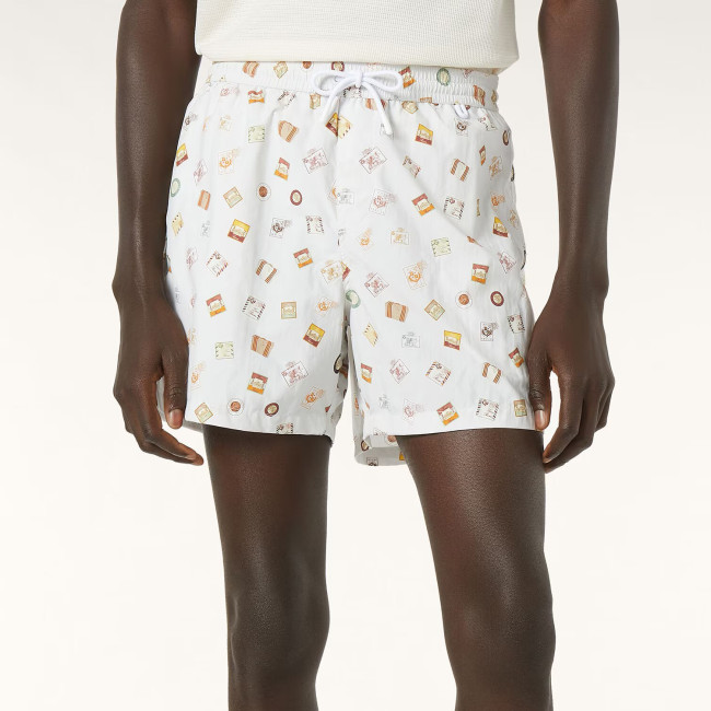 NIGO Loro Piana Men's Summer Solid Color Stamp Print Casual Drawstring Beach Shorts #nigo77384