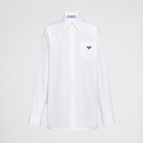NIGO Prada Men’s Women's Spring/Summer Solid Color Cotton Triangle Label Pocket Single Button Long Sleeve Shirt #nigo77372