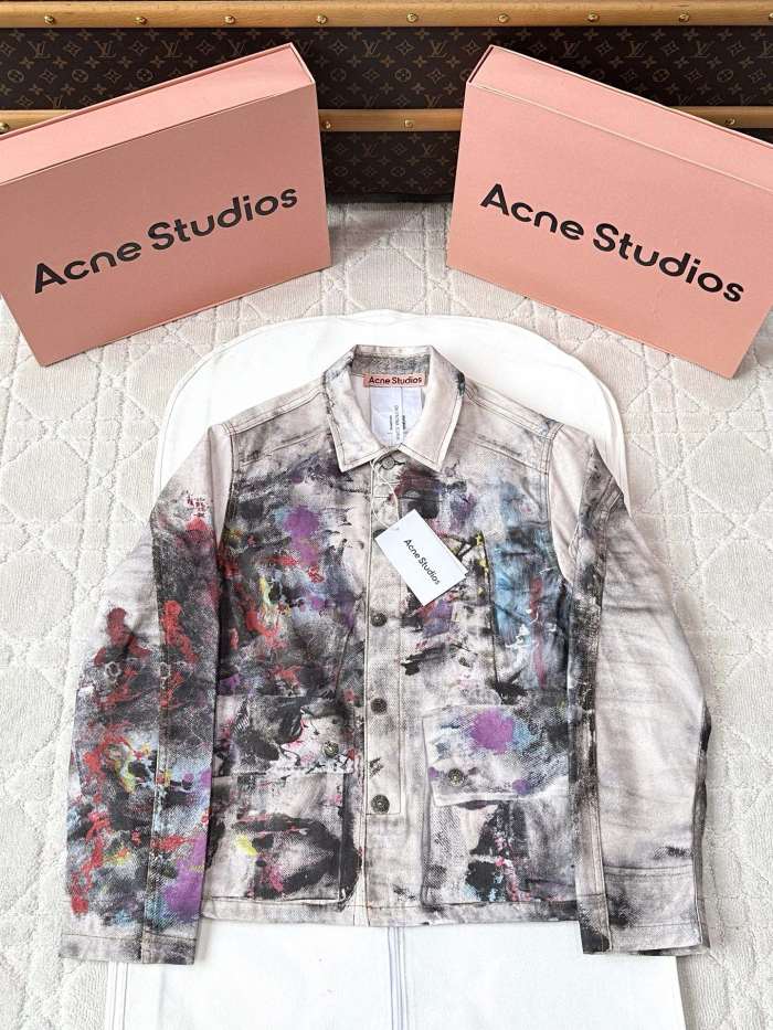 NIGO Acne Studios Men's Women's Mismatch Effect Printed Jacket Loose Straight Trousers Pants Fashion Trend High Street 3D Suit Set Ngvp #nigo1732