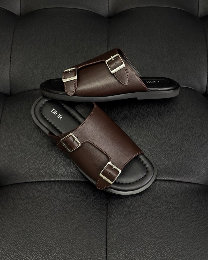 NIGO Dior Alias Men's Summer Solid Color Smooth Cowhide Leather Sandals Shoes #nigo77374