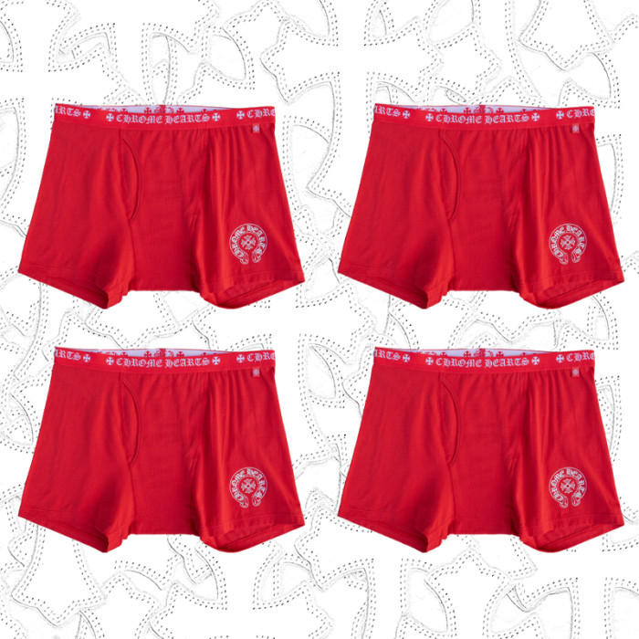 NlGO Chrome Hearts Men's And Women's Pure Color Sanskrit Print Cotton High Elasticity Boxer Briefs Underwear #nigo77394
