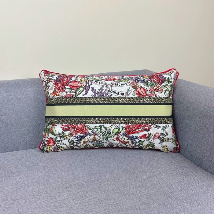 NIGO Dior Embroidered Pattern Printed Cushion 50 X 50 cm Lumbar Pillow 30 X 50 cm Home Accessories #nigo77393