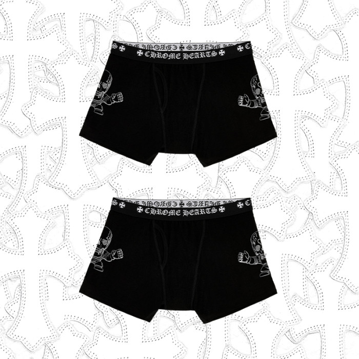 NlGO Chrome Hearts Men's And Women's Pure Color Sanskrit Print Cotton High Elasticity Boxer Briefs Underwear #nigo77394