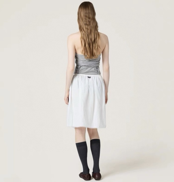 NIGO MiuMiu Women's Summer Solid Color Cotton Round Neck Lightweight Long Sleeve T-Shirt #nigo77424