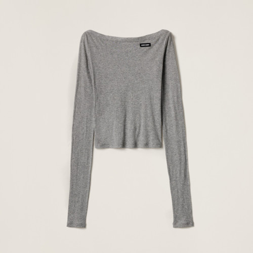 NIGO MiuMiu Women's Summer Solid Color Cotton Round Neck Lightweight Long Sleeve T-Shirt #nigo77424