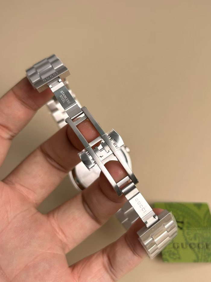 NIGO Gucci G-Timeless Men's And Women's Solid Color Stainless Steel Bracelet Quartz Movement Dial Watch #nigo77428
