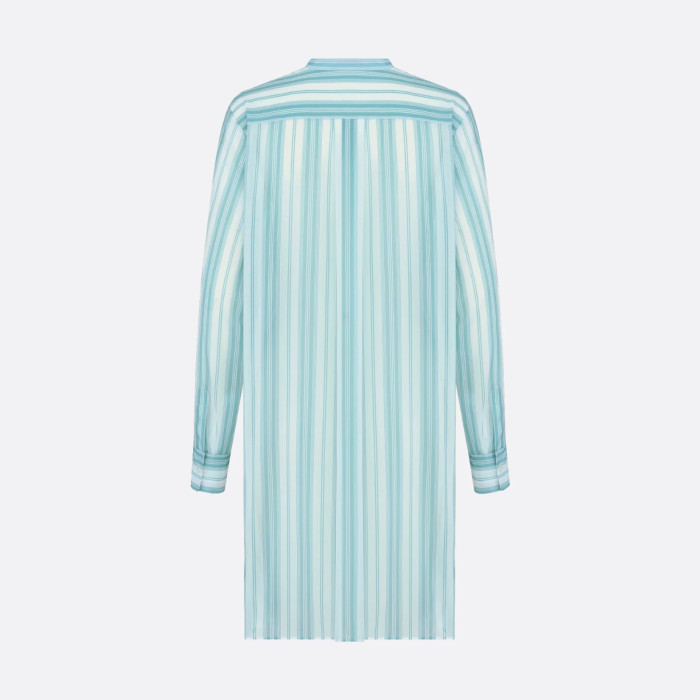 NIGO Dior Women's Summer Striped Printed Lightweight Single-Breasted Long-Sleeved Shirt #nigo77417