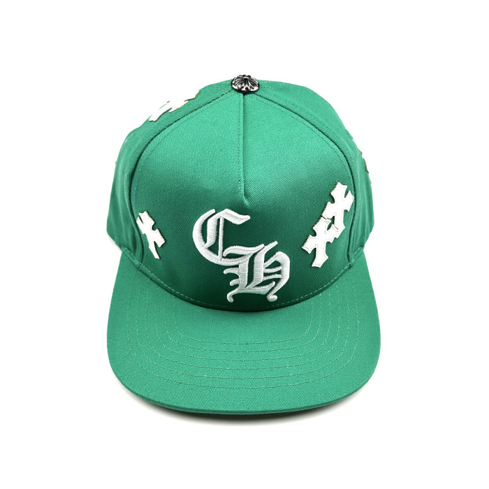 NIGO Chrome Hearts Men's Cross Leather-covered Embroidered Letter Print Trendy Baseball Cap Hat #nigo77444