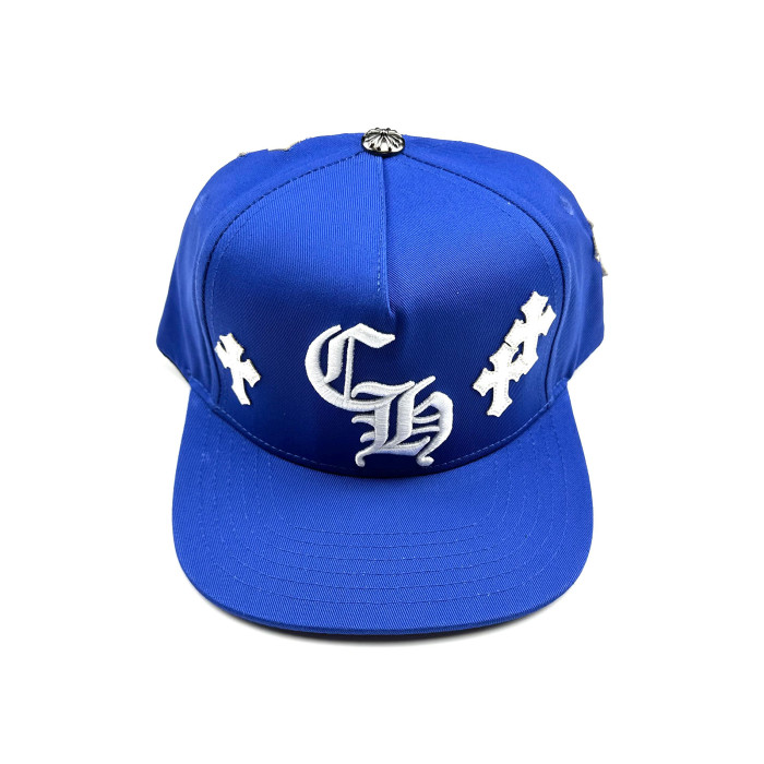 NIGO Chrome Hearts Men's Cross Leather-covered Embroidered Letter Print Trendy Baseball Cap Hat #nigo77444