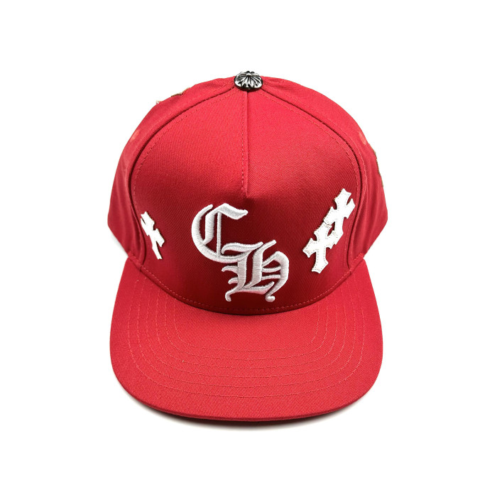 NIGO Chrome Hearts Men's Cross Leather-covered Embroidered Letter Print Trendy Baseball Cap Hat #nigo77444