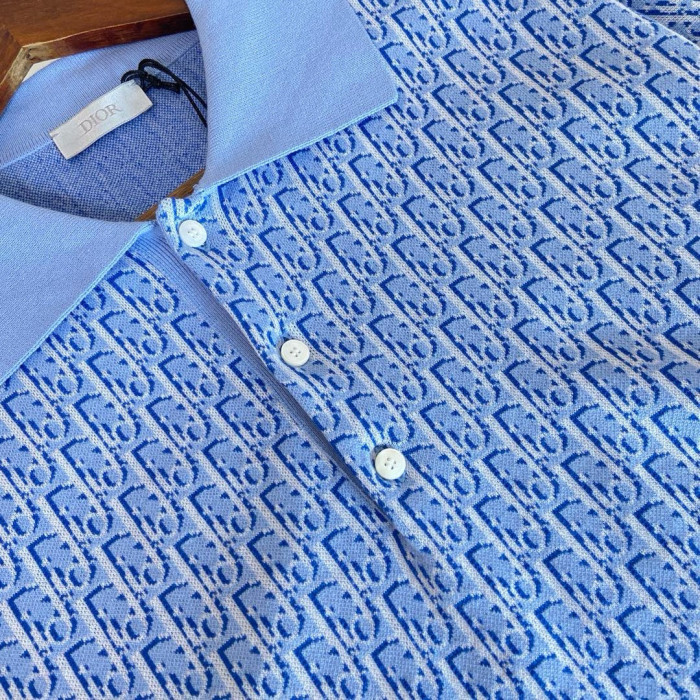 Dior NIGO Blue Polo Shirt T-shirt #nigo94656