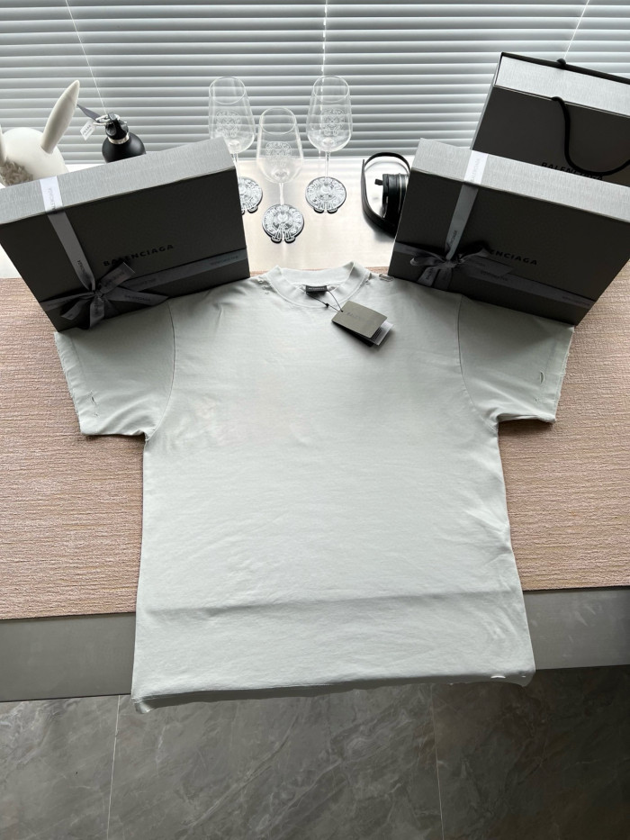 NIGO Balenciaga Men's Summer Solid Color Tape Letter Print Round Neck Cotton Short Sleeve T-Shirt #nigo77438