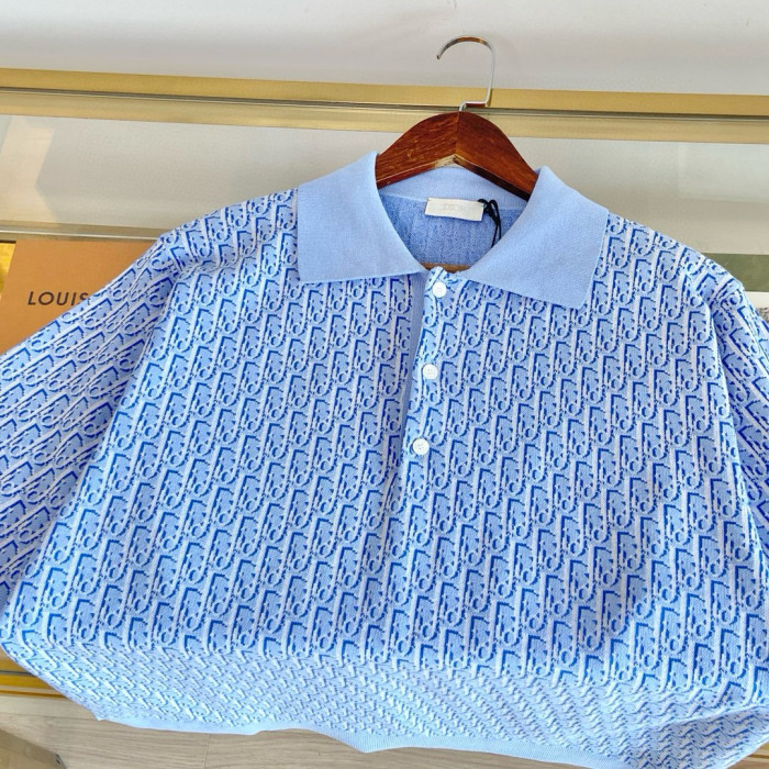 Dior NIGO Blue Polo Shirt T-shirt #nigo94656