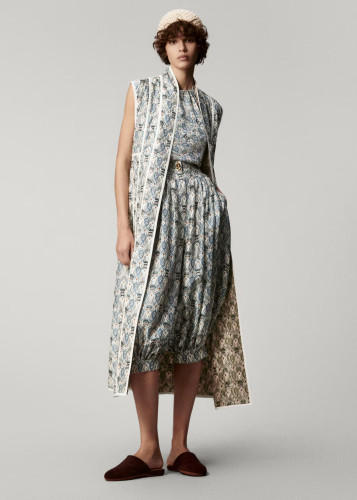 NIGO Loro Piana Women's Annet Top Summer Printed Sleeveless Lace Up Hanging Neck Silk Camisole Ngvp #nigo1828