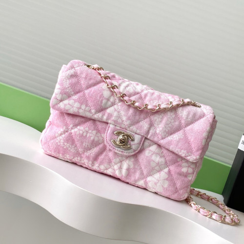 NIGO Chanel Women's Solid Color Chain Cherry Blossom Print Cotton Flap Bag Shoulder Bag Crossbody Bags #nigo77445