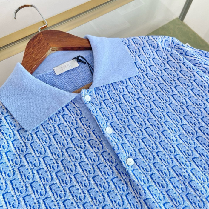 Dior NIGO Blue Polo Shirt T-shirt #nigo94656