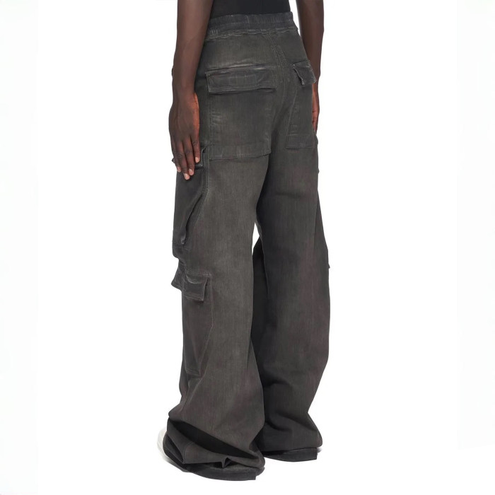 NIGO Rick Owens Men's Spring And Summer High Street Trend Gradient Pocket Denim Pants Retro Fashion Trend Loose Pants Ngvp #nigo1743