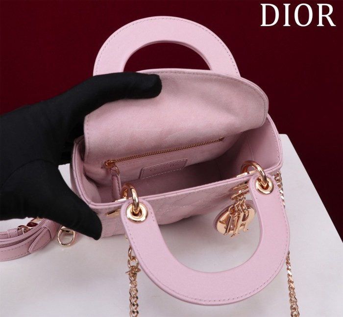 NIGO Dior Lady Women's Solid Color Metal Pendant Removable Chain Shoulder Strap Wicker Pattern Sheepskin Leather Single Shoulder Crossbody Handbag Bag Bags #nigo77461