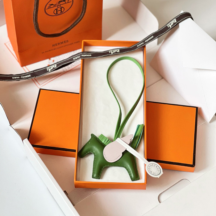 NIGO Hermes Solid Color Lambskin Flying Horse Pendant Hanging Ornament Accessory #nigo77465