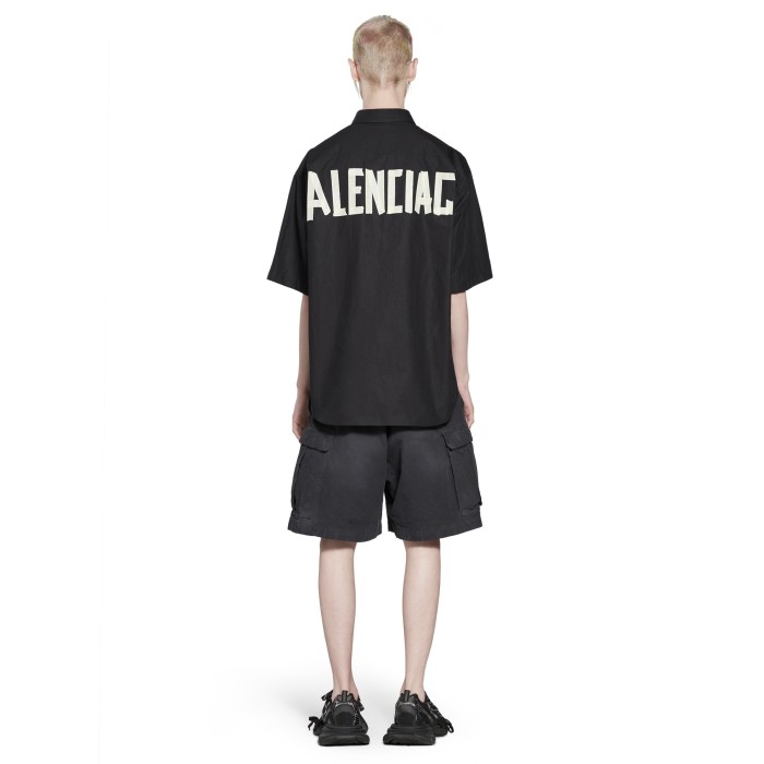Balenciaga NIGO Summer Black Short Sleeve Letter Shirt #nigo94145