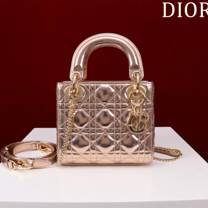NIGO Dior Lady Women's Solid Color Metal Pendant Removable Chain Shoulder Strap Wicker Pattern Sheepskin Leather Single Shoulder Crossbody Handbag Bag Bags #nigo77461