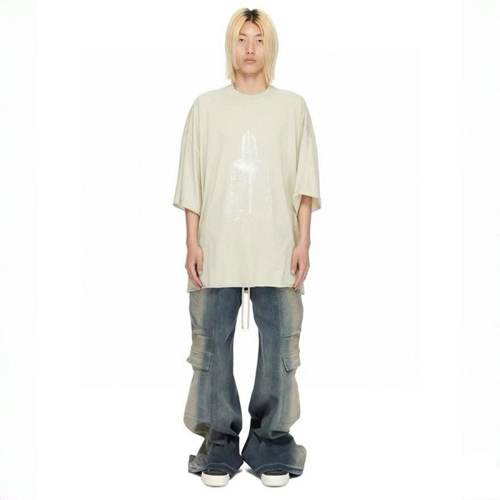 NIGO Rick Owens Men's Spring And Summer High Street Trend Gradient Pocket Denim Pants Retro Fashion Trend Loose Pants Ngvp #nigo1743