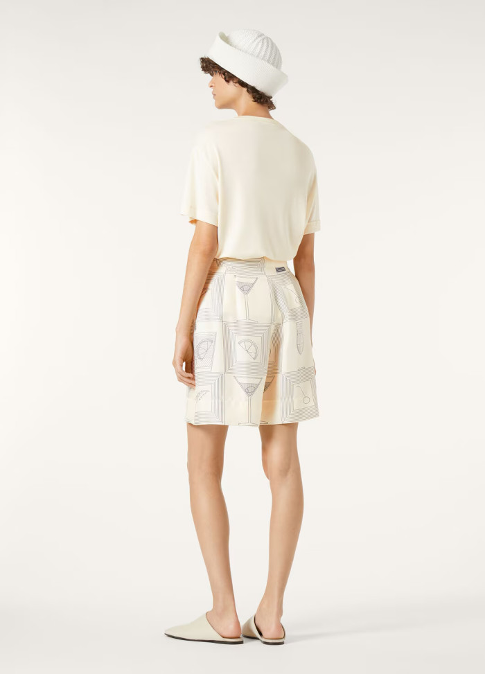 NIGO Loro Piana Women's Spring Summer Autumn Rafael Silk Printed Drawstring Parker Hooded Jacket Casual Dorin Striped Bermuda Shorts Ngvp #nigo1839