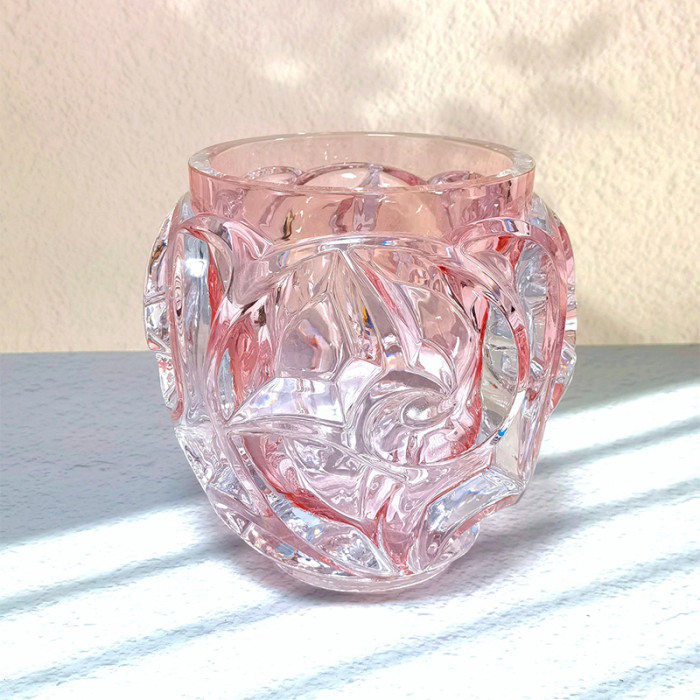 NIGO Lalique Fashion Solid Color Swirl Vase Amber Crystal Vase Home Decoration Accessories Ngvp #nigo1836