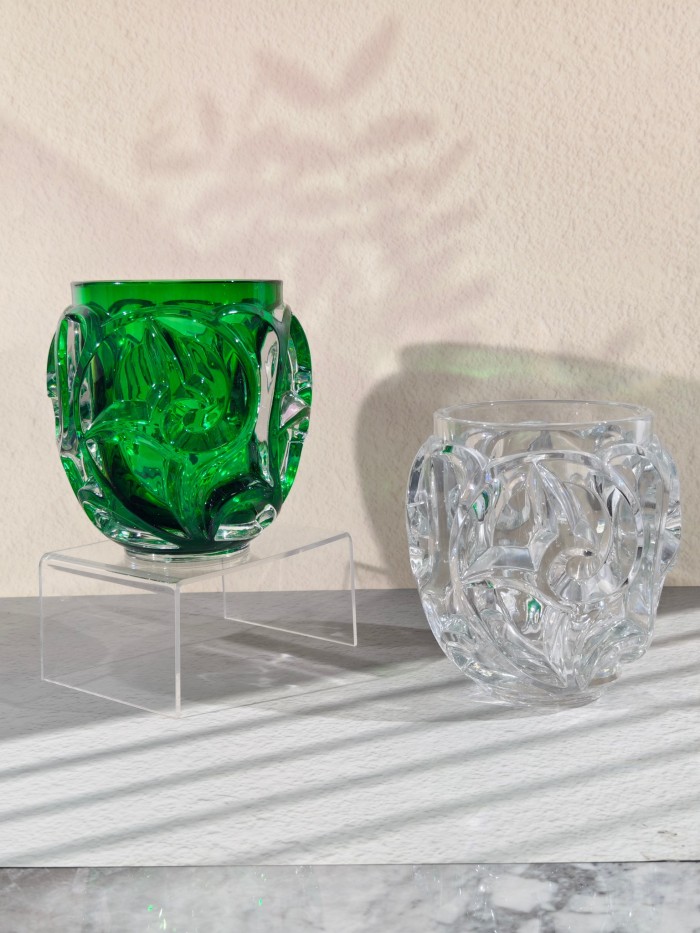 NIGO Lalique Fashion Solid Color Swirl Vase Amber Crystal Vase Home Decoration Accessories Ngvp #nigo1836