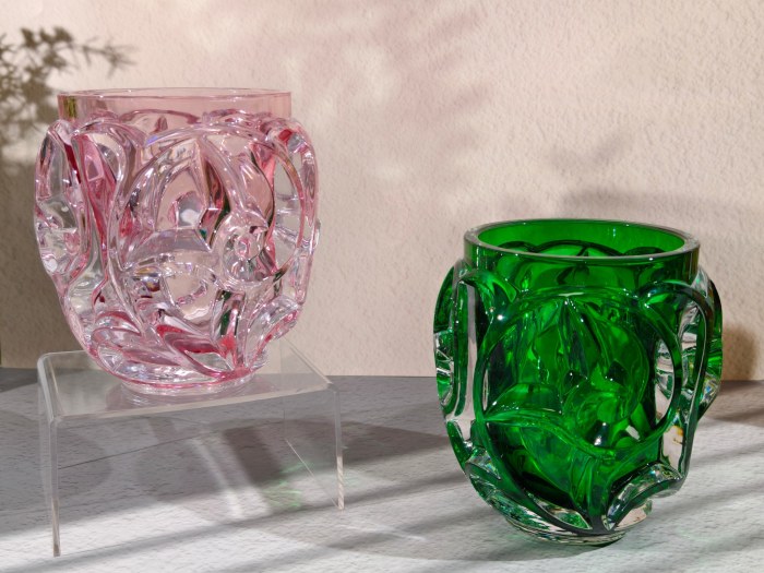 NIGO Lalique Fashion Solid Color Swirl Vase Amber Crystal Vase Home Decoration Accessories Ngvp #nigo1836