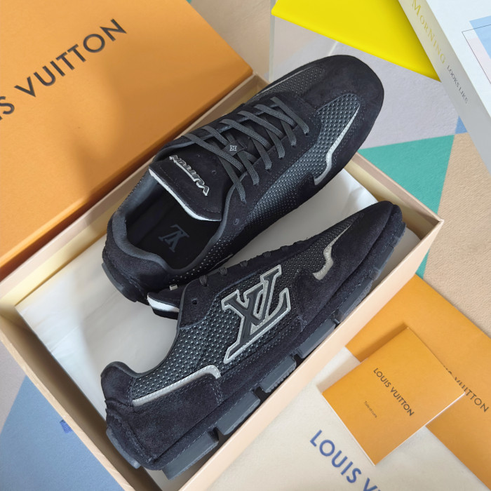 NIGO Louis Vuitton LV Rally Men's Solid Color Round Toe Lace-Up Low Top Thin Sole Cowhide Leather Sneakers Shoes #nigo77475