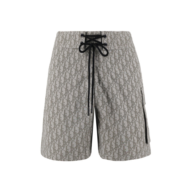 NIGO Dior Men's Summer Solid Colour Letter Print Lace Up Casual Straight Swimming Shorts #nigo77469
