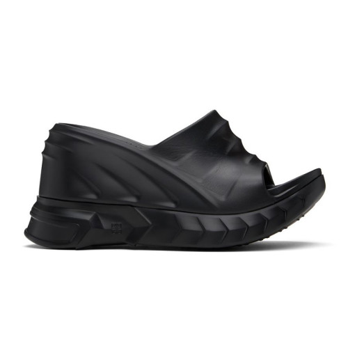 NIGO Givenchy Women's Summer Rubber Bottom Hollow Out Solid Color Thick Bottom Slope Heel Slippers Casual Shoes Heel High 10cm #nigo81335