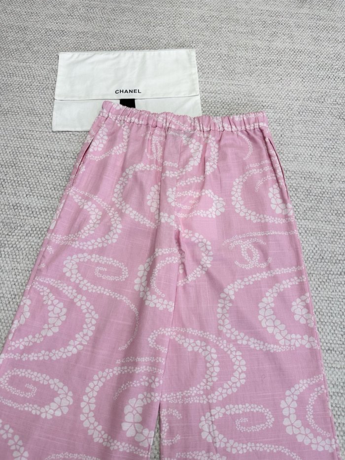 NIGO Chanel Women's Spring/Summer Solid Color Lightweight Cotton Printed Casual Pants #nigo77487
