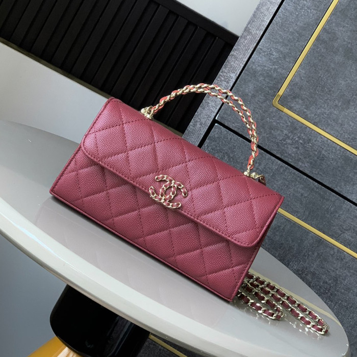NIGO Chanel Women's Solid Color Diamond Pattern Chain Shoulder Strap Grain Embossed Leather Flap Bag Single Shoulder Handbag Crossbody Bags #nigo77513