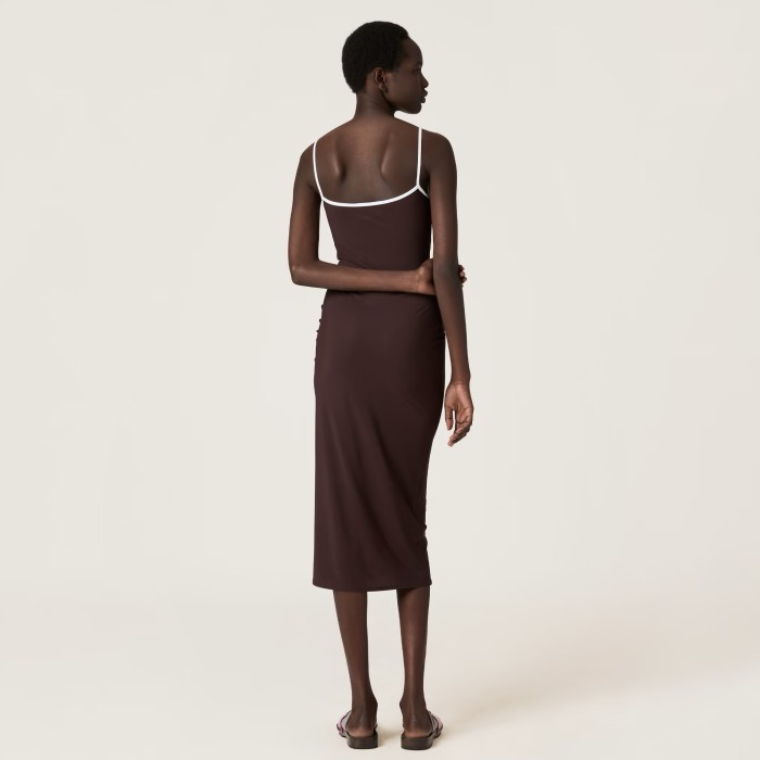 NIGO MiuMiu Women's Summer Solid Color Cotton Slim-fit Stretch Tank Dress #nigo77478