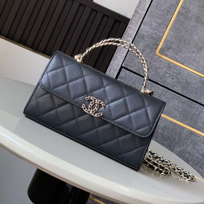 NIGO Chanel Women's Solid Color Diamond Pattern Chain Shoulder Strap Grain Embossed Leather Flap Bag Single Shoulder Handbag Crossbody Bags #nigo77513