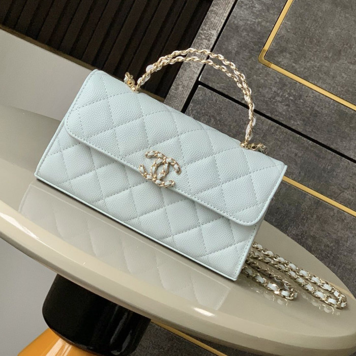 NIGO Chanel Women's Solid Color Diamond Pattern Chain Shoulder Strap Grain Embossed Leather Flap Bag Single Shoulder Handbag Crossbody Bags #nigo77513