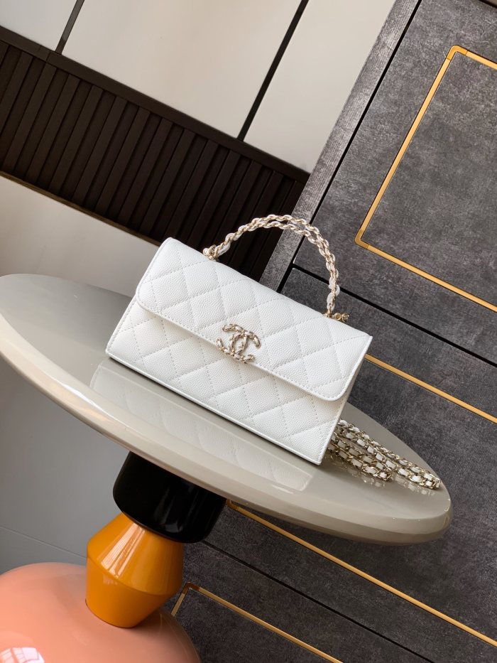 NIGO Chanel Women's Solid Color Diamond Pattern Chain Shoulder Strap Grain Embossed Leather Flap Bag Single Shoulder Handbag Crossbody Bags #nigo77513