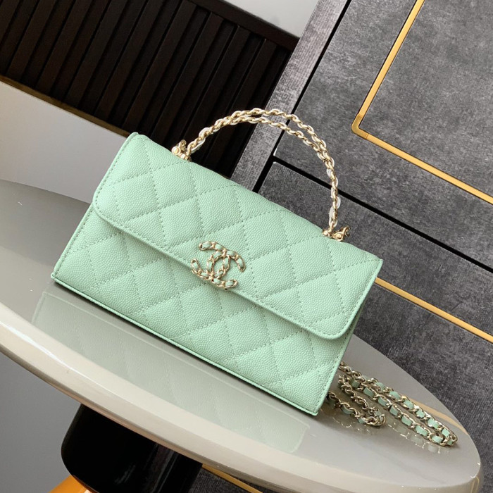 NIGO Chanel Women's Solid Color Diamond Pattern Chain Shoulder Strap Grain Embossed Leather Flap Bag Single Shoulder Handbag Crossbody Bags #nigo77513