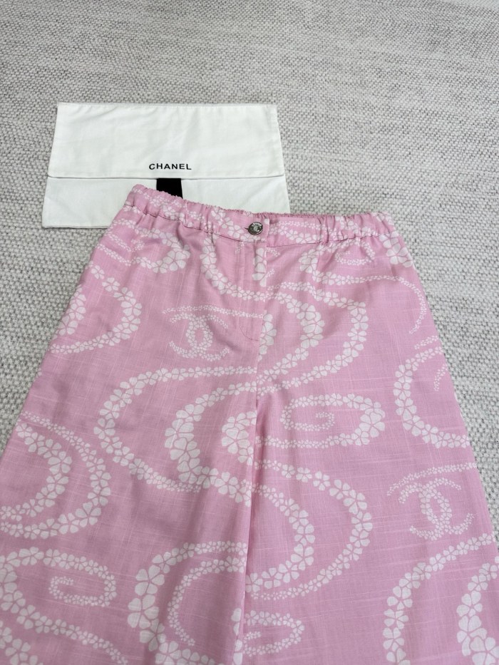 NIGO Chanel Women's Spring/Summer Solid Color Lightweight Cotton Printed Casual Pants #nigo77487
