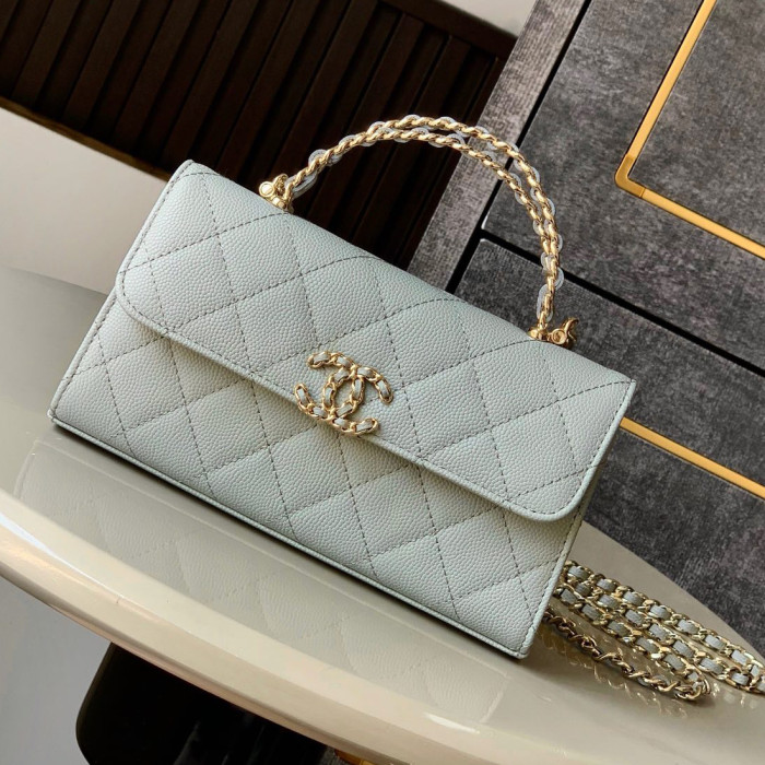 NIGO Chanel Women's Solid Color Diamond Pattern Chain Shoulder Strap Grain Embossed Leather Flap Bag Single Shoulder Handbag Crossbody Bags #nigo77513