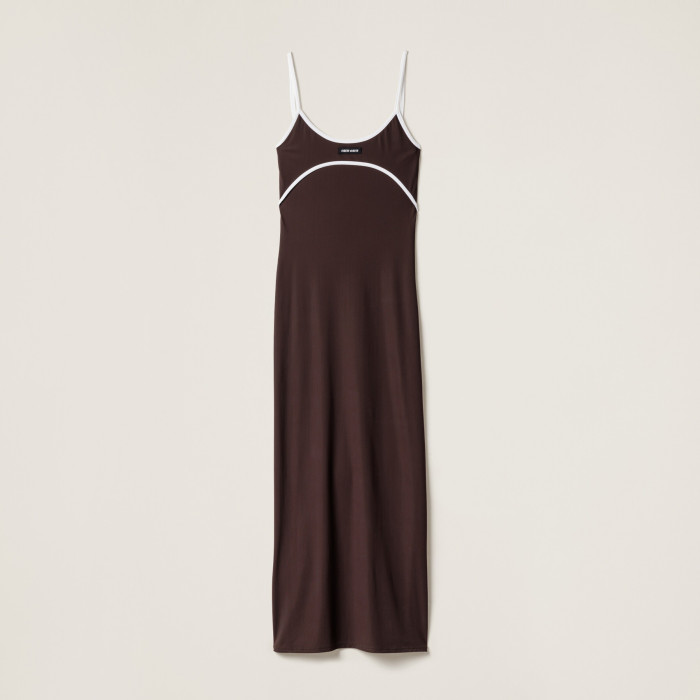 NIGO MiuMiu Women's Summer Solid Color Cotton Slim-fit Stretch Tank Dress #nigo77478