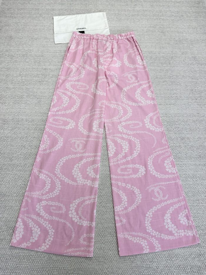 NIGO Chanel Women's Spring/Summer Solid Color Lightweight Cotton Printed Casual Pants #nigo77487